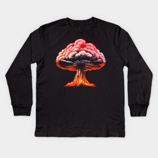 Atom Bomb Japanese Kids Long Sleeve T-Shirt